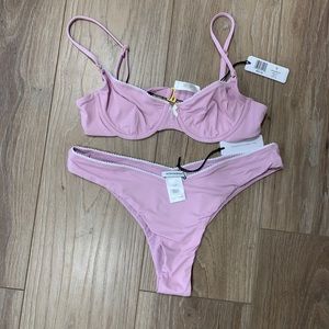 WeWoreWhat Vintage Bikini Top in Lilac and Bottom